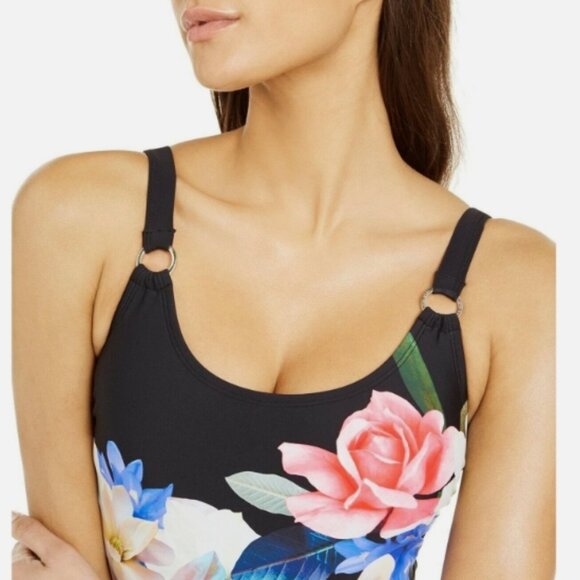 NWT! Calvin Klein Multi Color Floral One Piece Swimsuit NEW! - Picture 3 of 3